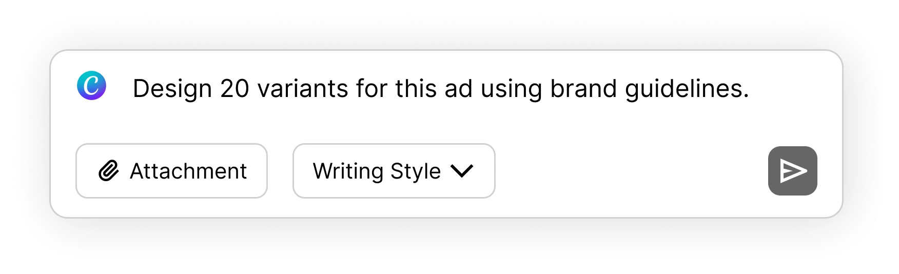 AI prompt: Design 20 variants for this ad